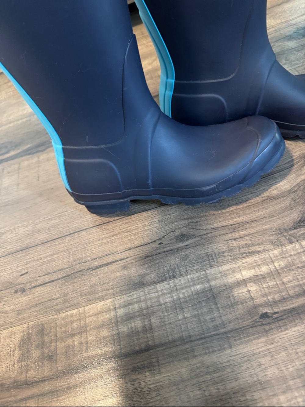 Hunter Tall Matte Navy Rubber Boots - Picture 5 of 14